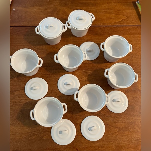 6 (8 2 free) Kennex stoneware covered dishes. (Cocottes) baking/serving 4oz - Picture 4 of 13